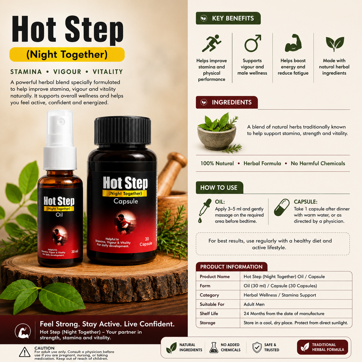 Hot Step Complete Performance Combo (Spray + Capsules 60) - Image 3