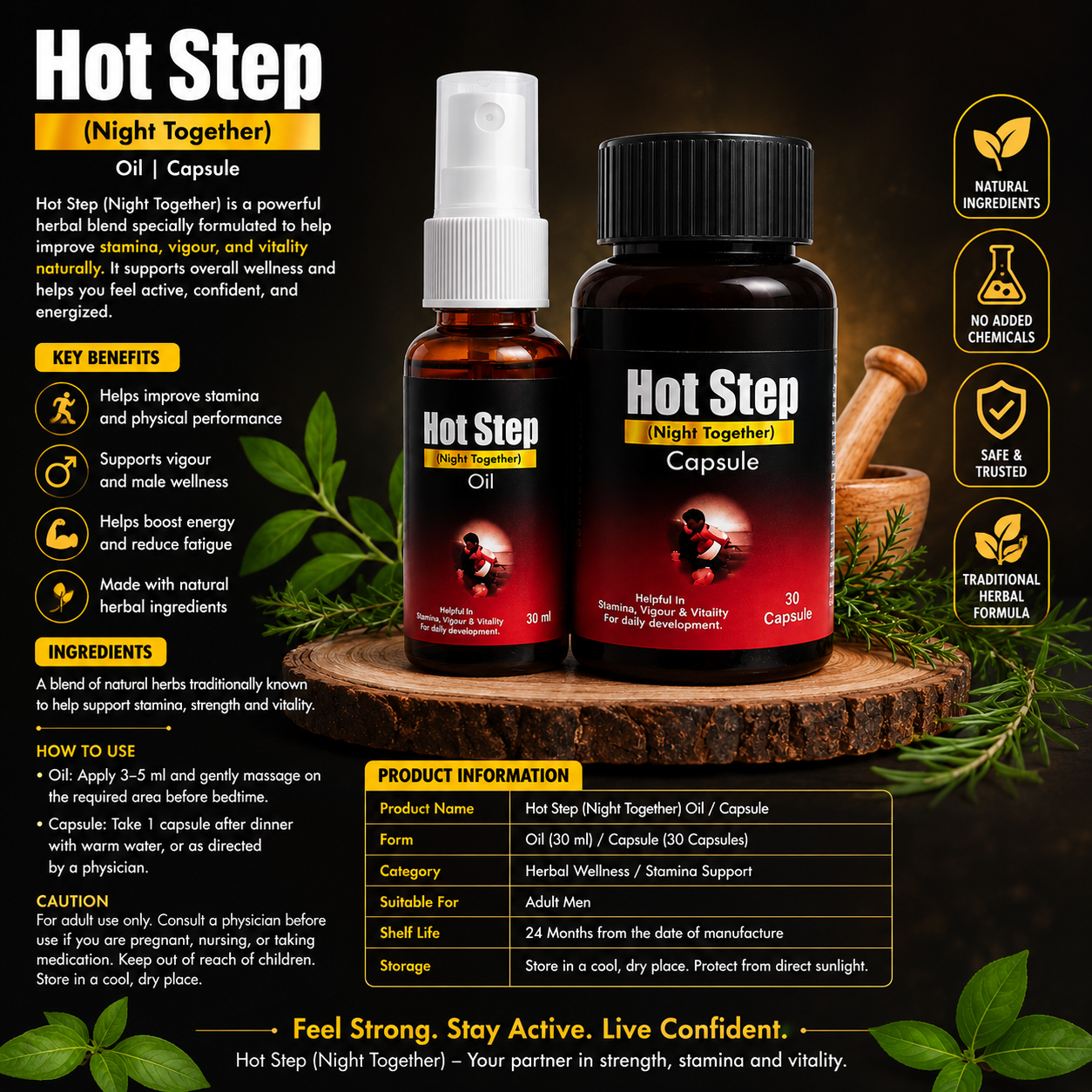 Hot Step Complete Performance Combo (Spray + Capsules 60) - Image 2